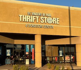 Front entrance of SVdP Thrift Store in Avondale, AZ