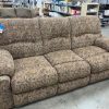 Brown sofa with pattern